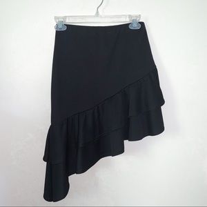 NWOT Boohoo Asymmetrical Ruffle Hem Mini Skirt